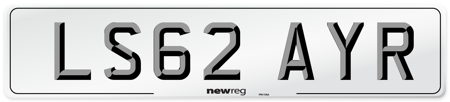 LS62 AYR Number Plate from New Reg